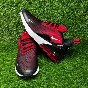 Size 6Y/7.5 Women -  Nike Air Max 270 GS Red White Black Running - 943345-603